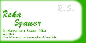 reka szauer business card