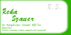 reka szauer business card